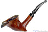 Blue Room Briar is proud to present this Preben Holm Hand Cut Freehand Sitter with Plateau Estate Pipe BRB Replacement Stem