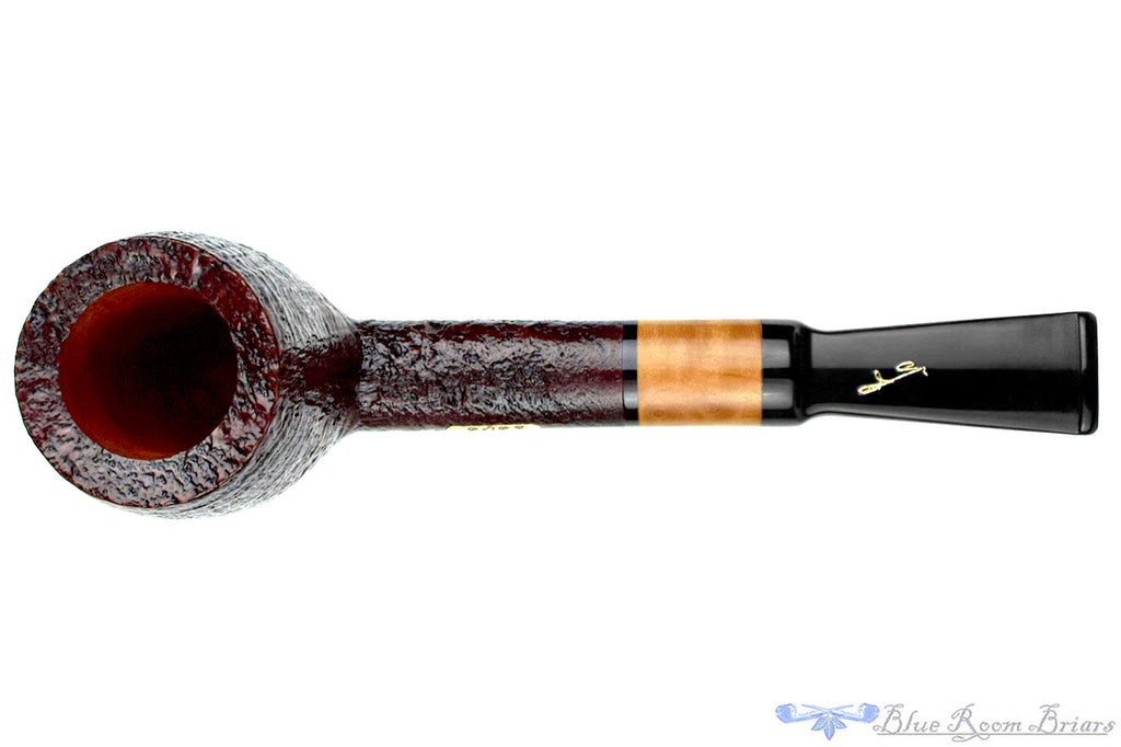 Blue Room Briar is proud to present this Savinelli 2023 Collection Sandblast Billiard with Briar (6mm Filter) Sitter UNSMOKED Estate Pipe