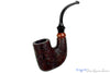 Blue Room Briar is proud to present this Brebbia Sandblast Oom Paul (6mm Filter) with Silver Chained Windcap Estate Pipe