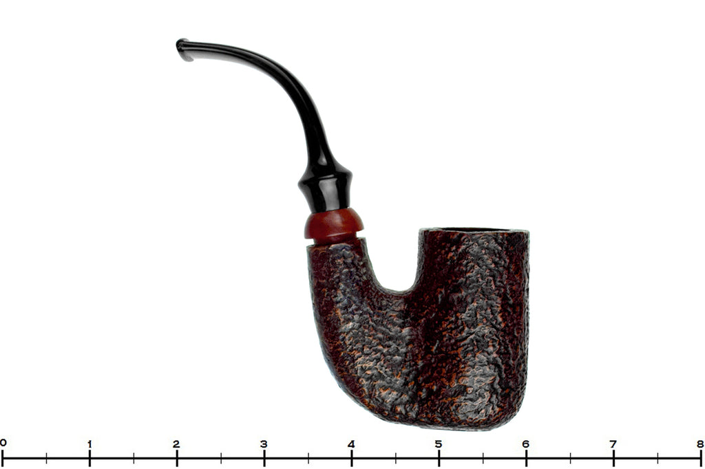 Blue Room Briar is proud to present this Brebbia Sandblast Oom Paul (6mm Filter) with Silver Chained Windcap Estate Pipe