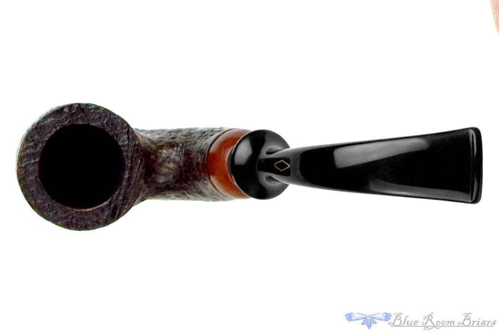 Blue Room Briar is proud to present this Brebbia Sandblast Oom Paul (6mm Filter) with Silver Chained Windcap Estate Pipe