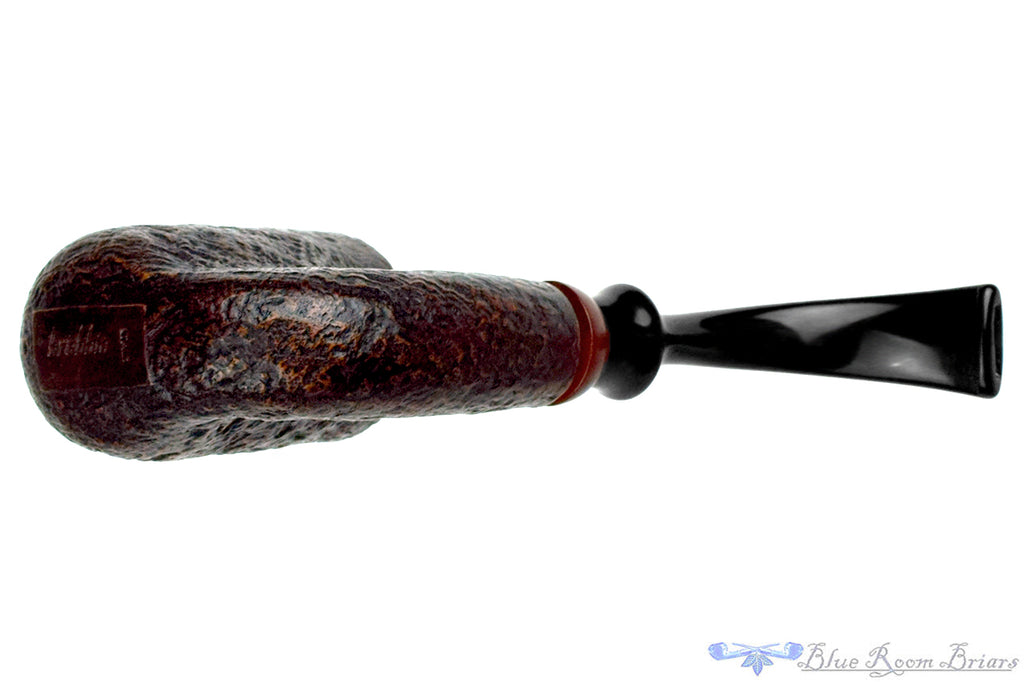 Blue Room Briar is proud to present this Brebbia Sandblast Oom Paul (6mm Filter) with Silver Chained Windcap Estate Pipe