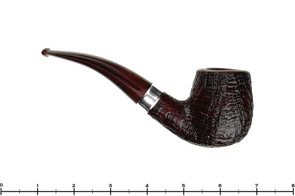 Blue Room Briars is proud to present this Dunhill Cumberland ODA 857 (1985 Make) Bent Sandblast Billiard with Silver and Brindle Estate Pipe