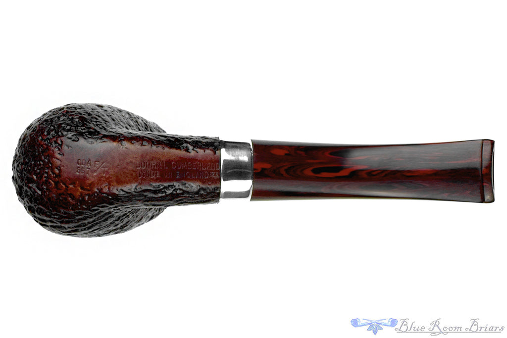 Blue Room Briars is proud to present this Dunhill Cumberland ODA 857 (1985 Make) Bent Sandblast Billiard with Silver and Brindle Estate Pipe