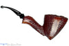 Blue Room Briars is proud to present this Nørding Handcrafted 3 Bent Partial Blast Freehand with Plateaux Estate Pipe