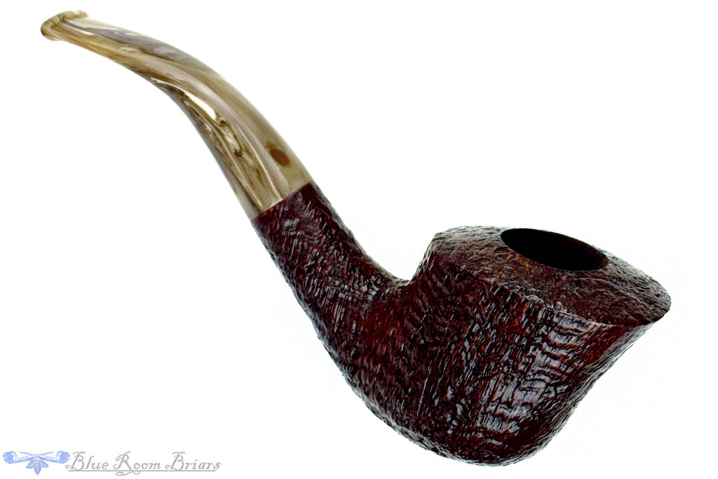 Blue Room Briar is proud to present this Savinelli Autograph Sandblast Bent Yachtsman (6mm Filter) Estate Pipe