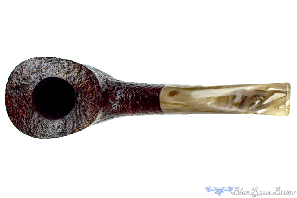 Blue Room Briar is proud to present this Savinelli Autograph Sandblast Bent Yachtsman (6mm Filter) Estate Pipe