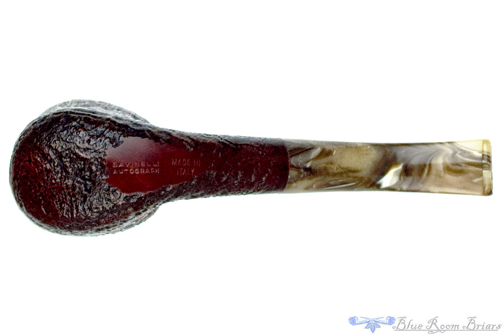 Blue Room Briar is proud to present this Savinelli Autograph Sandblast Bent Yachtsman (6mm Filter) Estate Pipe