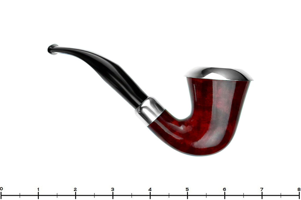Blue Room Briar is proud to present this Rattray's Nimbus 126 Bent Calabash (9mm Filter) with Aluminum Estate Pipe