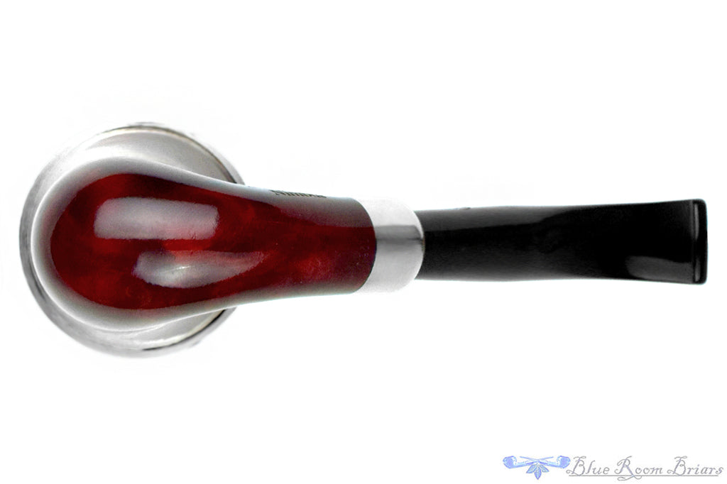 Blue Room Briar is proud to present this Rattray's Nimbus 126 Bent Calabash (9mm Filter) with Aluminum Estate Pipe