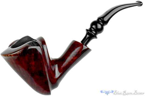 Savinelli Qandale 602 Bent Rusticated Demi-Warden (6mm Filter) with Maple Estate Pipe
