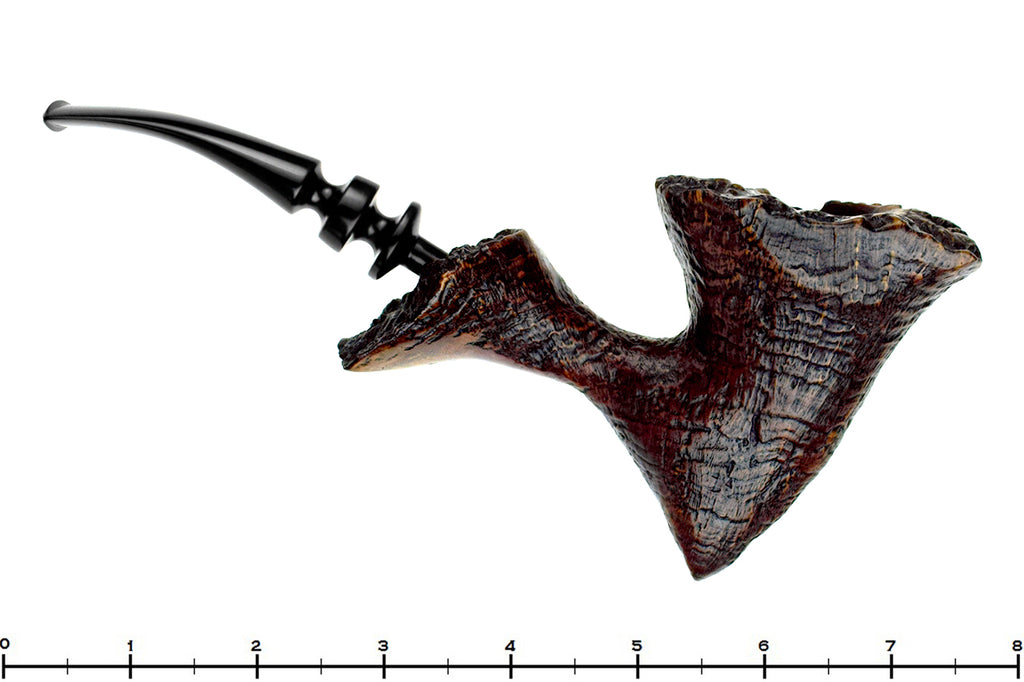 Preben Holm Hand Cut Bent Ringblast Freehand with Plateaux Estate Pipe