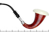 Large Calabash Gourd with Meerschaum and Silver (Unsmoked) Estate Pipe with Custom Leather Case