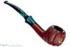 Blue Room Briars is proud to present this Blue Room Briars Pipe 2025 Halloween Bent Carved Glow in the Dark Jack-O'-Lantern