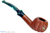 Blue Room Briars is proud to present this Blue Room Briars Pipe 2025 Halloween Bent Carved Glow in the Dark Jack-O'-Lantern