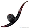 Blue Room Briars is proud to present this Jesse Jones 2025 Halloween Pipe Large Bent Sandblast Cavalier with Brindle