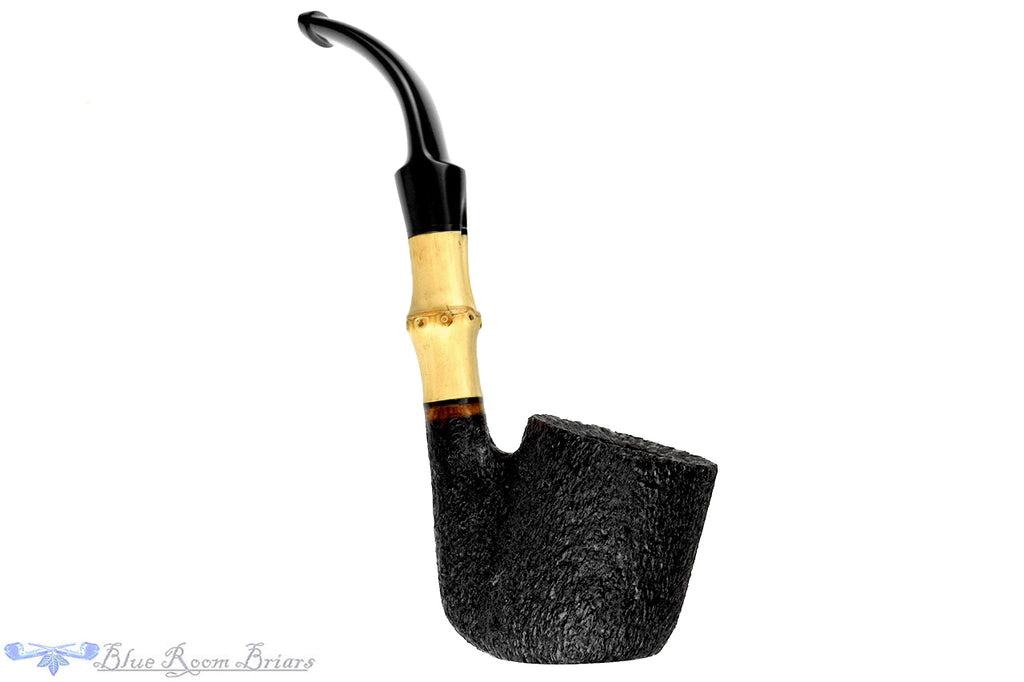 Blue Room Briar is proud to present this Manny Atilano Bent Rusticated Pot Sitter with Bamboo Estate Pipe