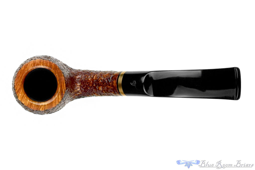 Savinelli Venere Bent Rusticated Billiard (6mm Filter) with Brass Estate Pipe
