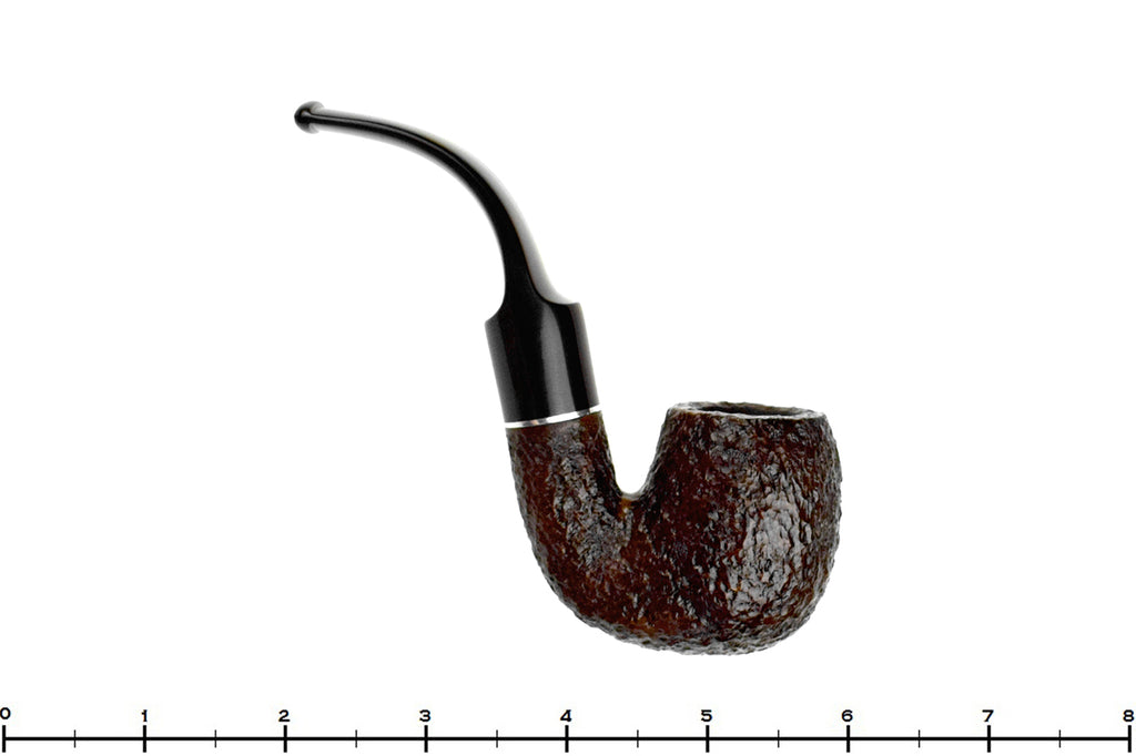 Blue Room Briars is proud to present this  Rossi Sera (Savinelli) Bent Rusticated Billiard (6mm Filter) with Nickel UNSMOKED Estate Pipe