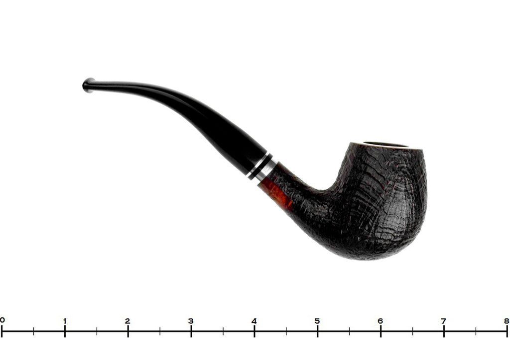 Blue Room Briars is proud to present this Stanwell Trio 83 Bent Sandblast Billiard with Nickel UNSMOKED Estate Pipe
