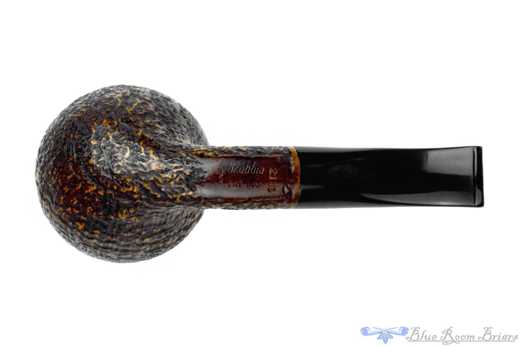 Blue Room Briars is proud to present this Brebbia Fat Bob 2113 Bent Rusticated Saucer Dublin (9mm Filter) Estate Pipe