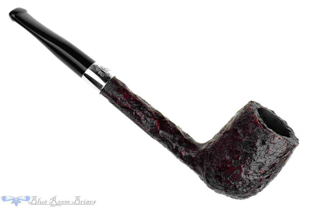 Blue Room Briars is proud to present this Peterson Donegal Rocky 624 Rusticated Canadian with Nickel Estate Pipe