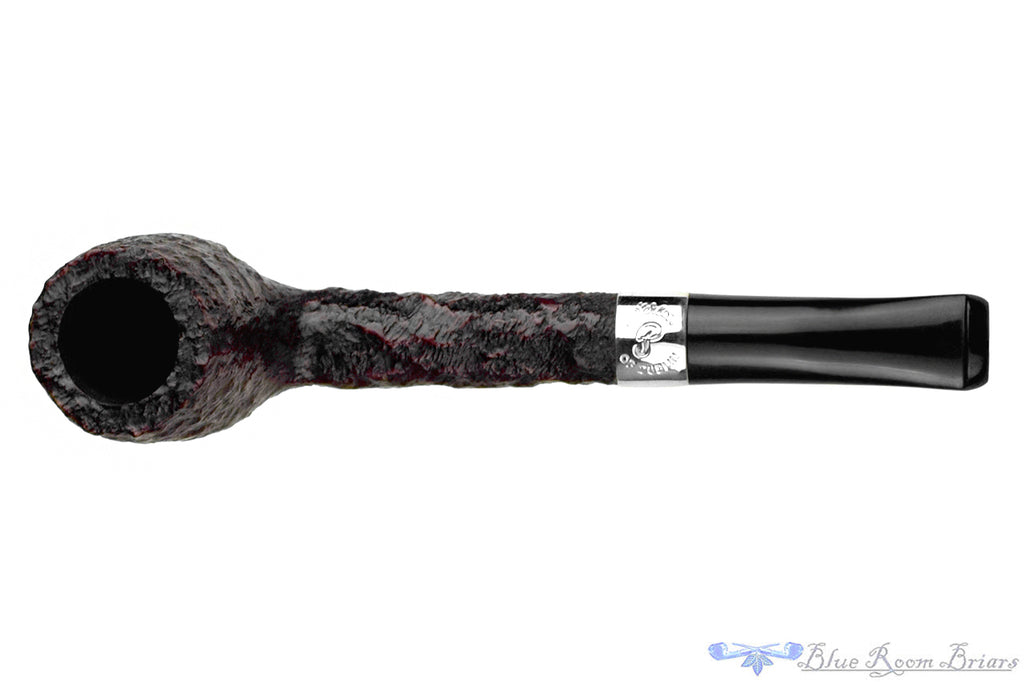 Blue Room Briars is proud to present this Peterson Donegal Rocky 624 Rusticated Canadian with Nickel Estate Pipe