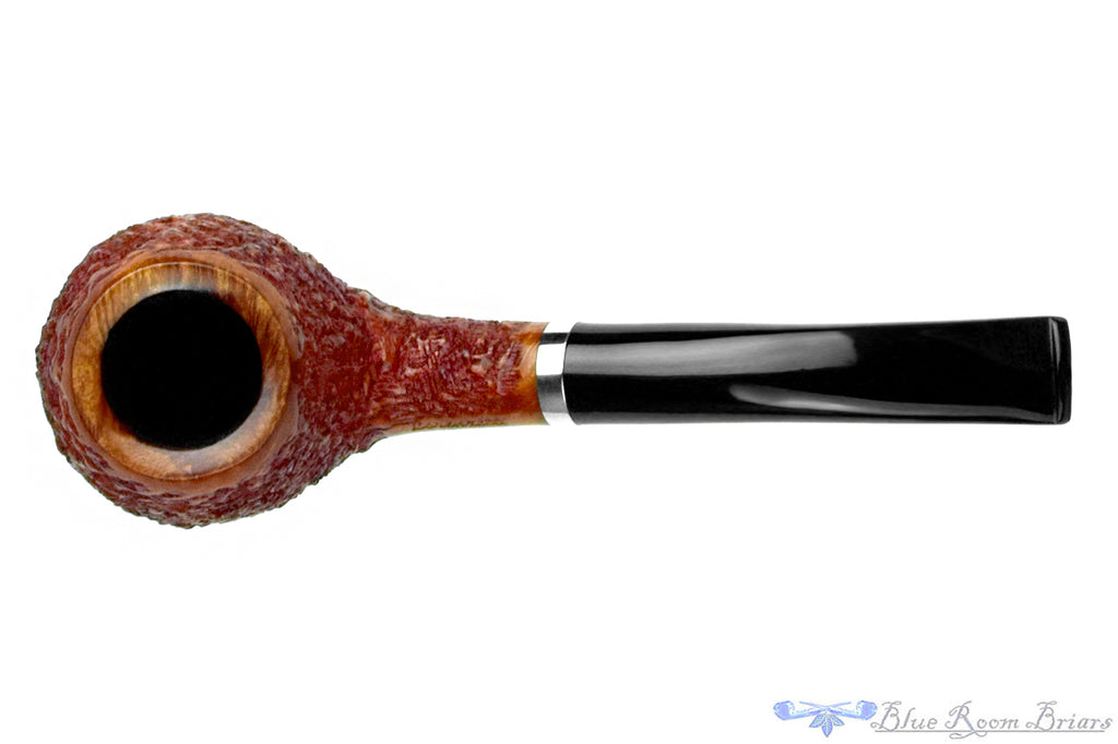 Blue Room Briars is proud to present this Lorenzetti Strega 02 Bent Rusticated Apple with Nickel Estate Pipe
