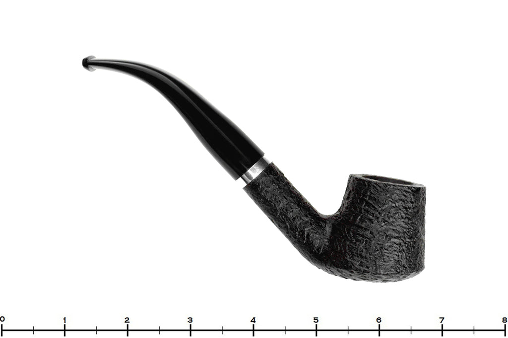 Blue Room Briars is proud to present this Brigham 84 Bent Sandblast Volcano (Rock Maple Filter) with Nickel UNSMOKED Estate Pipe