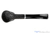 Blue Room Briars is proud to present this Brigham 84 Bent Sandblast Volcano (Rock Maple Filter) with Nickel UNSMOKED Estate Pipe