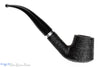 Blue Room Briars is proud to present this Brigham 84 Bent Sandblast Volcano (Rock Maple Filter) with Nickel UNSMOKED Estate Pipe