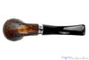 Blue Room Briars is proud to present this Peterson Dublin Castle 03 (2012 Make) Bent Sandblast Apple with Silver and Fishtail UNSMOKED Estate Pipe