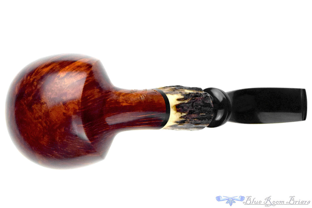 Blue Room Briar is proud to present this Leo Bogart Bent Elephant's Foot with Antler UNSMOKED Estate Pipe