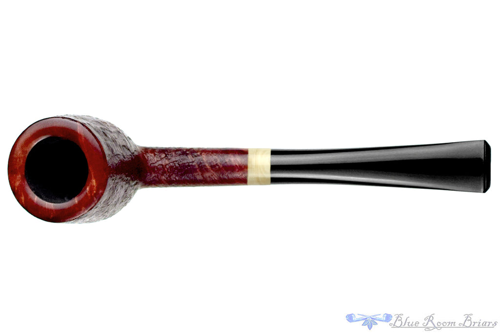 Blue Room Briar is proud to present this H Pipe by Aidan Hesslewood Sandblast Billiard with Deer Antler UNSMOKED Estate Pipe