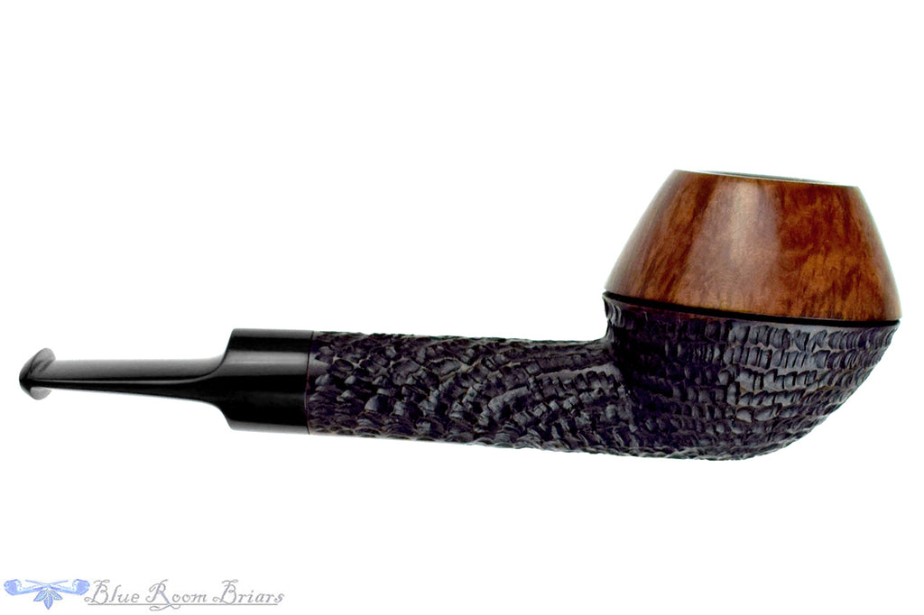 Blue Room Briars is proud to present this Brian Madsen Two Tone Carved Rhodesian Estate Pipe