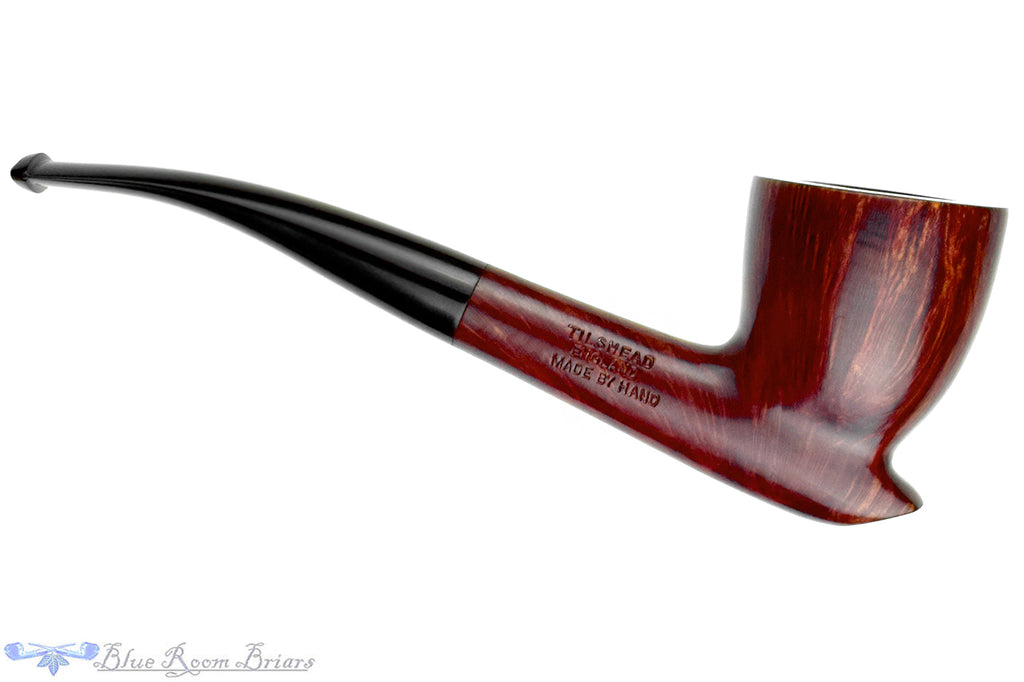 Blue Room Briars is proud to present this James Upshall Mahogany Red Bent Cavalier Estate Pipe with BRB Replacement Stem