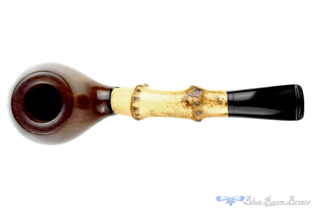 Blue Room Briar is proud to present this Jan Pietenpauw Ironwood Hawkbill with Bamboo UNSMOKED Estate Pipe