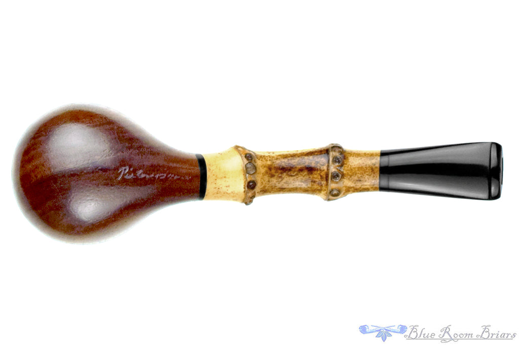 Blue Room Briar is proud to present this Jan Pietenpauw Ironwood Hawkbill with Bamboo UNSMOKED Estate Pipe