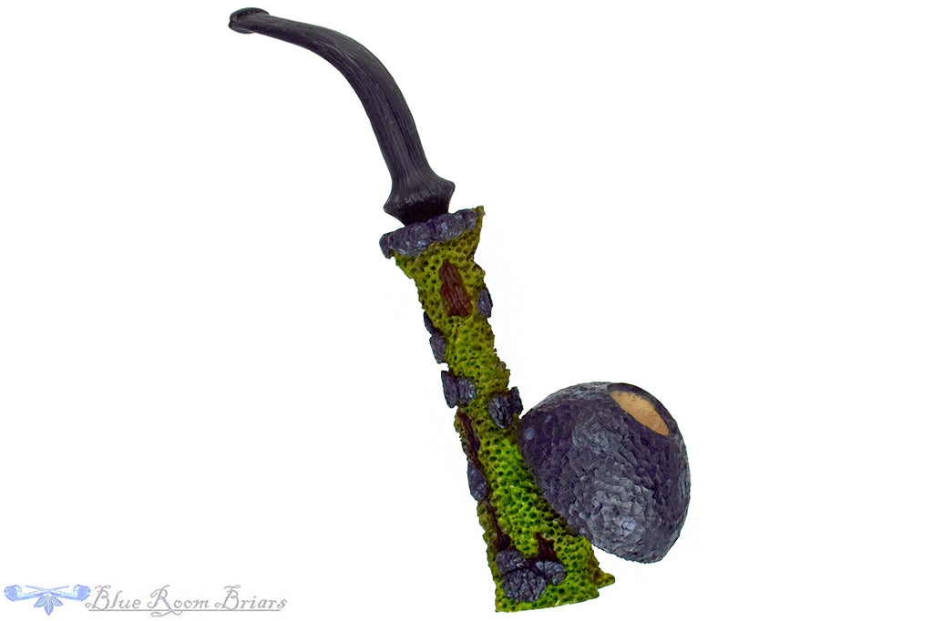 Blue Room Briars is proud to present this Brian Orton Pipe Bent Carved Tree Stand Mushroom Sitter