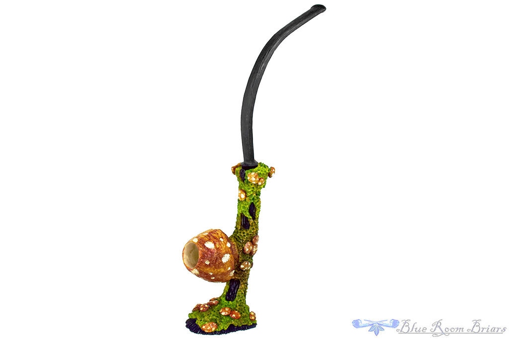 Brian Orton Pipe Bent Carved Driftwood Tree Stand Mushroom Sitter