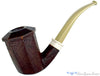 Blue Room Briars is proud to present this Marek Cikl Pipe Bent Sandblast Panel Briar Calabash with Ivorite