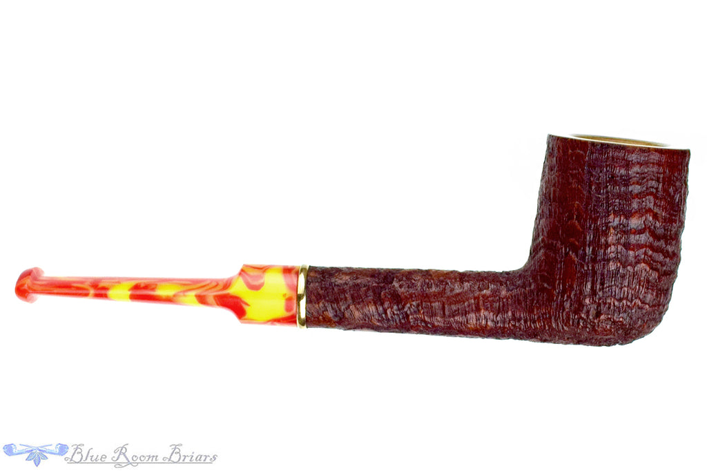 Blue Room Briars is proud to present this Doug Finlay Pipe 2537 Sandblast Billiard with Brass
