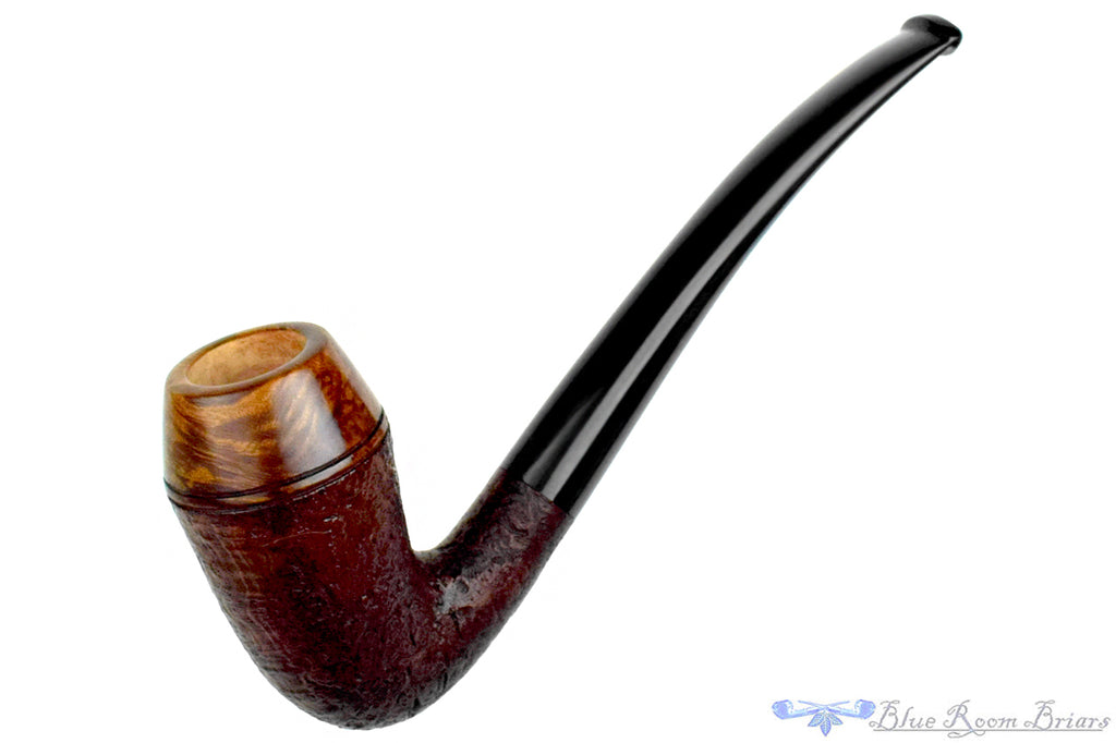 Blue Room Briars is proud to present this Doug Finlay Pipe Bent Partial Sandblast Tall Rhodesian