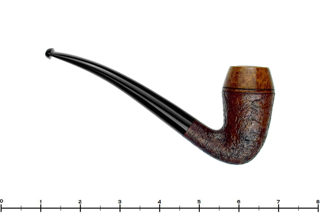 Blue Room Briars is proud to present this Doug Finlay Pipe Bent Partial Sandblast Tall Rhodesian