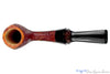 Blue Room Briars is proud to present this Doug Finlay Pipe 2533 Bent Sandblast Elephant's Foot Sitter with Black Palm
