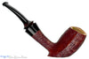 Blue Room Briars is proud to present this Doug Finlay Pipe 2533 Bent Sandblast Elephant's Foot Sitter with Black Palm