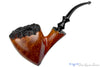Blue Room Briars is proud to present this Harcourt Hand Carved Bent Freehand with Plateaux Estate Pipe