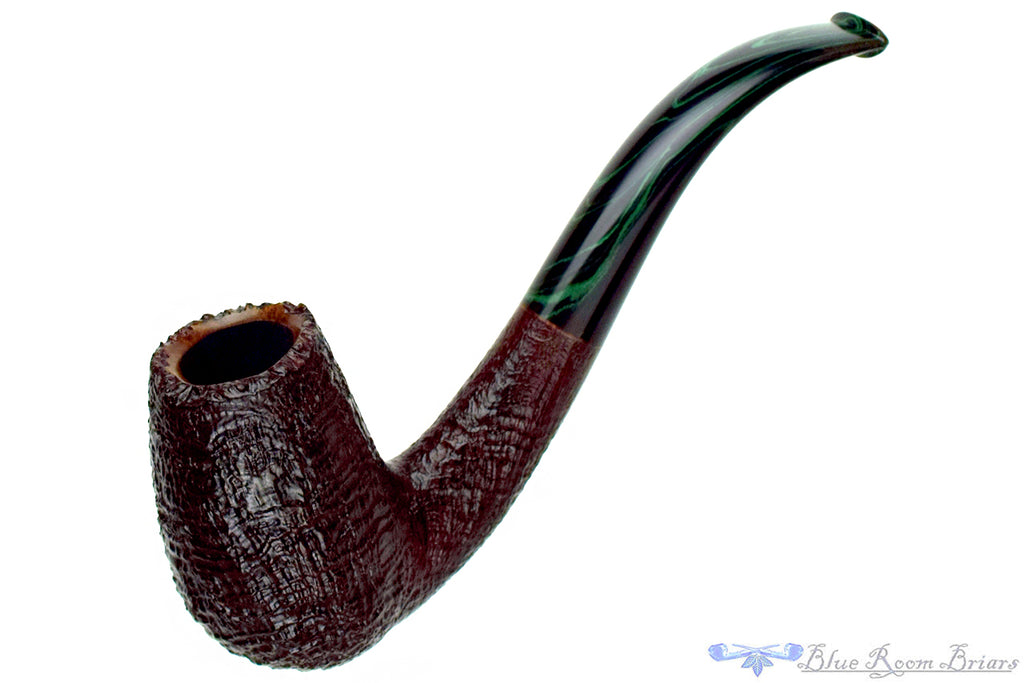 Jesse Jones Pipe 8526 Bent Sandblast Billiard with Plateau and Brindle