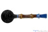 Blue Room Briars is proud to present this Jesse Jones Pipe 3226 Sandblast Morta Apple with Dark Bamboo and Juma