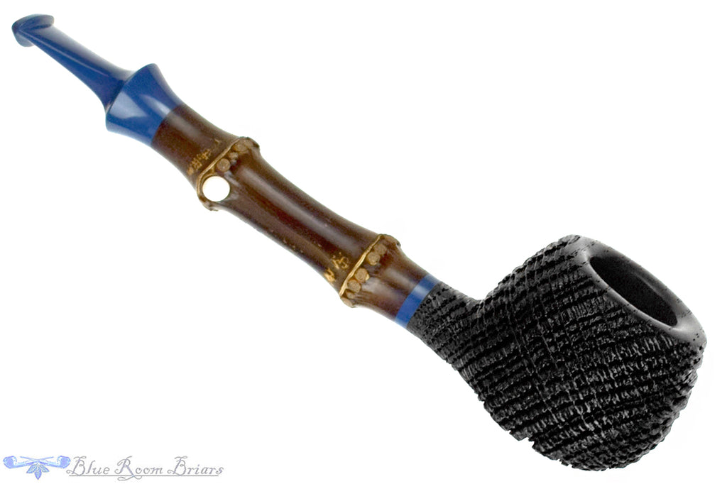 Blue Room Briars is proud to present this Jesse Jones Pipe 3226 Sandblast Morta Apple with Dark Bamboo and Juma